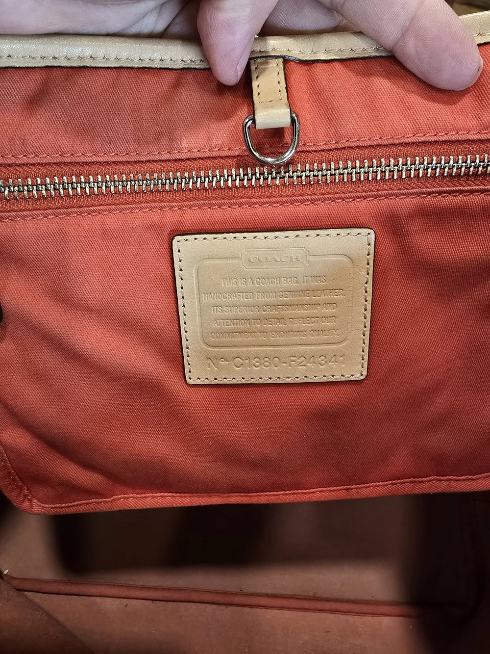 COACH Coral Saffiano Leather Park Metro Large Tote Bag